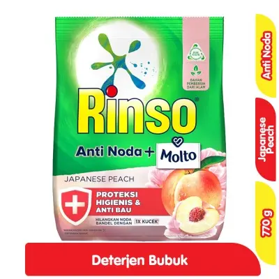 RINSO DETERGEN PWD A/NODA+MOLTO JAPANESE PEACH BAG 770g