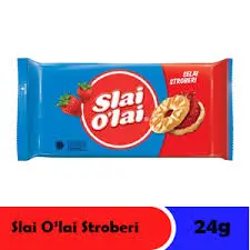 ROMA BISCUIT SUSU+SELAI SLAI O'LAI STRAWBERRY PCK 24/32g