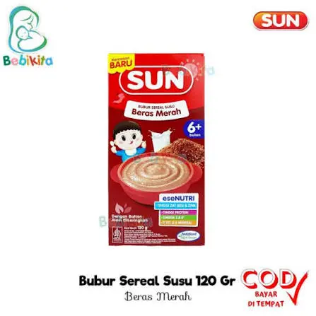 SUN BUBUR SEREAL SUSU BERAS MERAH BOX 120g