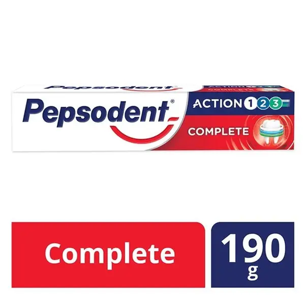 PEPSODENT T.PASTE COMP ACTION 123 190G X 48