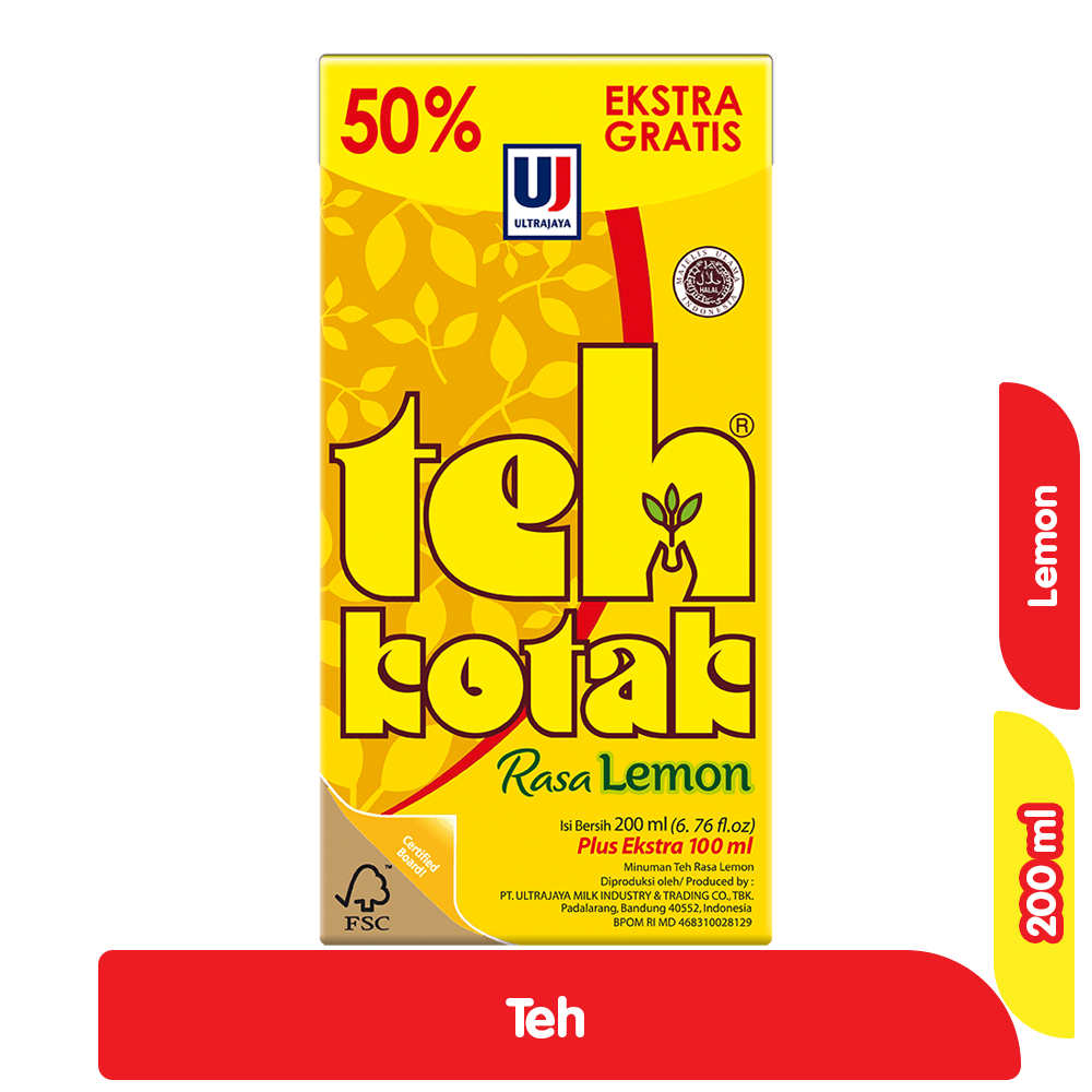 Ultra Teh Kotak Lemon 200 ml