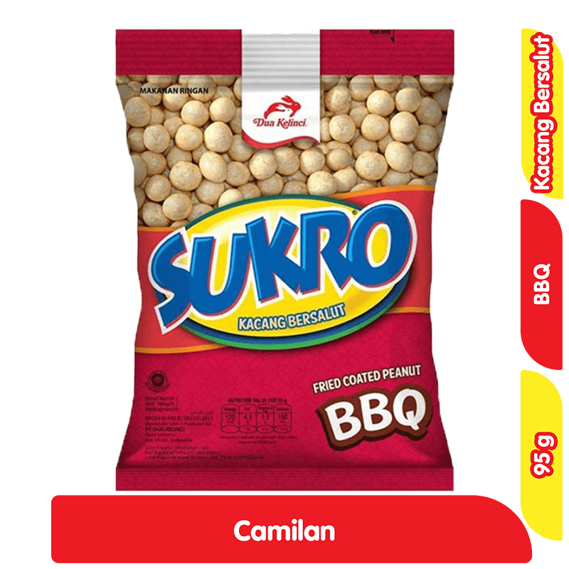 Dua Kelinci Sukro Kacang Atom BBQ 95 g