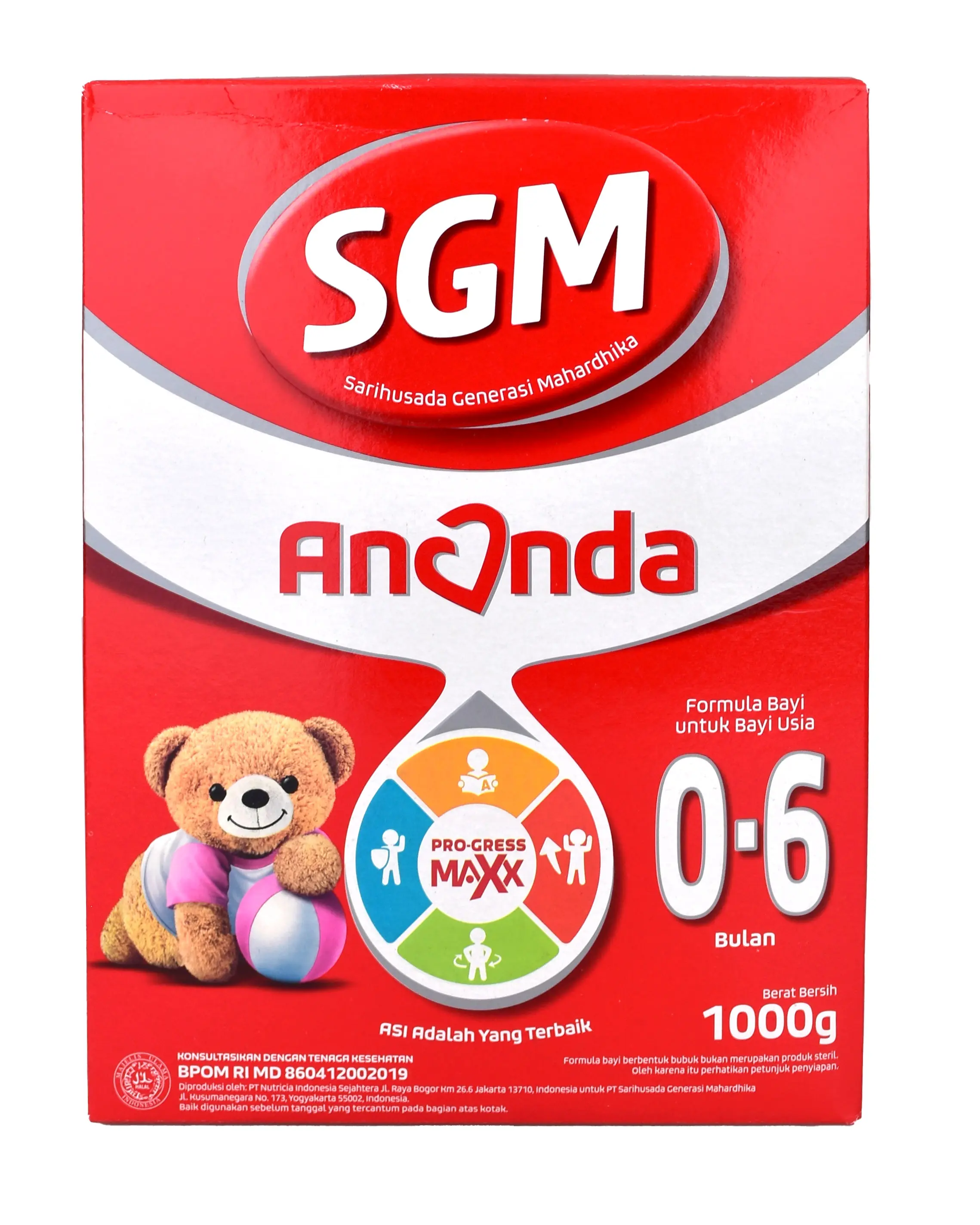 SGM ANANDA 1 FORMULA BAYI BUBUK 0-6 BULAN BOX 1000 GR