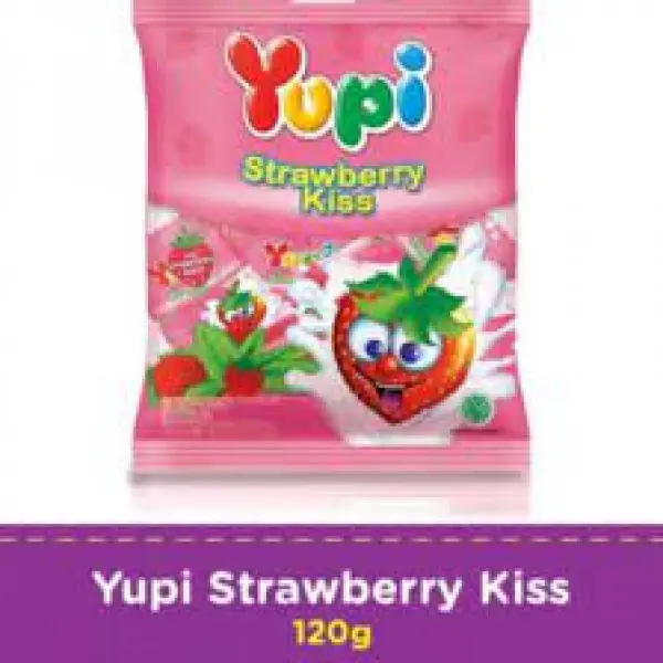 Yupi Permen Gummy Strawberry Kiss 120g