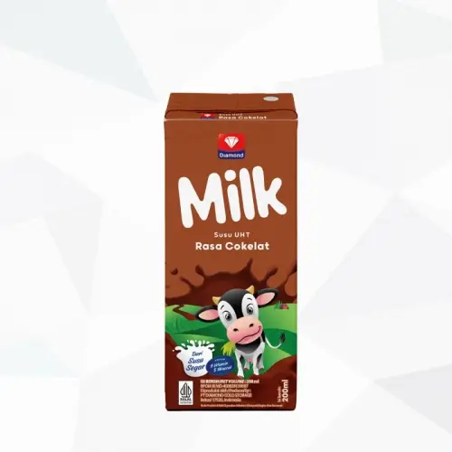 SUSU UHT COKLAT MEREK DIAMOND kemasan 200 ml