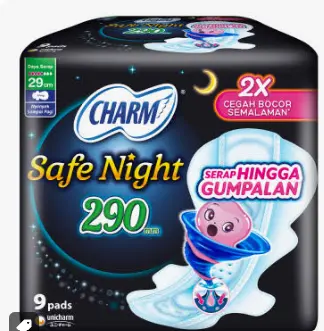 CHARM SAFE NIGHT 29CM WING 9 PADS