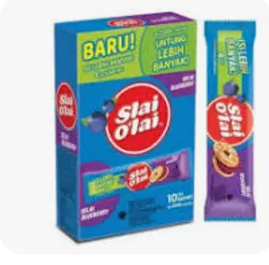 [3112] ROMA BISCUIT SUSU+SELAI SLAI O'LAI BLUEBERRY PCK 24/32g