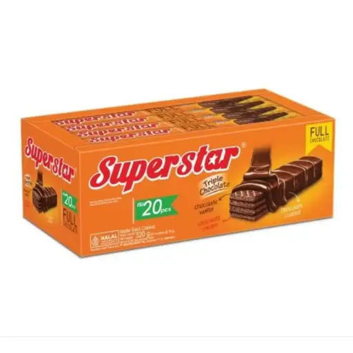 [3653] SUPERSTAR WAFER TRIPLE CHOCOLATE BOX 6x12.5g