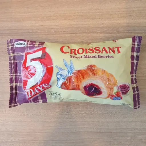 [5121] 5Days Roti Croissant Isi Selai Mixed Berries 60 g