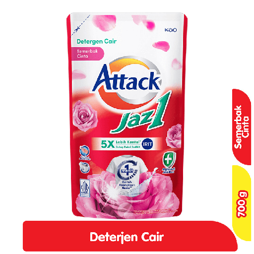 [5415] Attack Jaz1 Deterjen Cair Semerbak Cinta 700 g