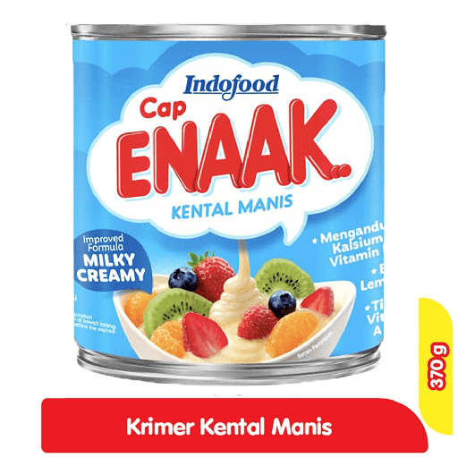 [5796] Cap Enaak Krimer Kental Manis Putih 370 g