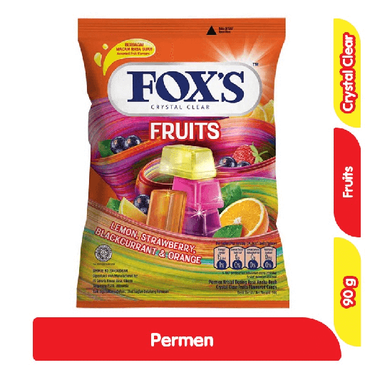 [5867] Fox's Crystal Clear Permen Buah-buahan 90 g