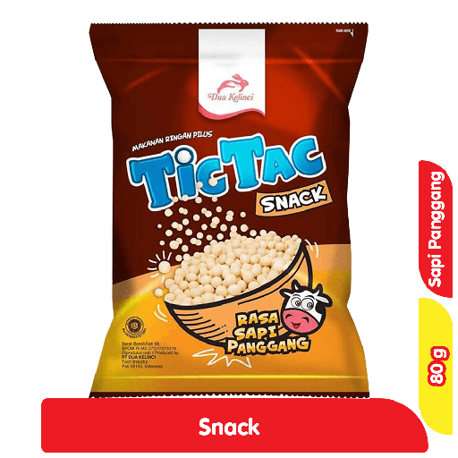 [6739] Dua Kelinci Tic Tac Pilus Sapi Panggang 80 g