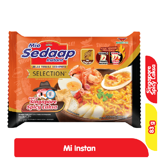 [7793] Sedaap Mi Instan Selection Singapore Laksa Pedas 83 g
