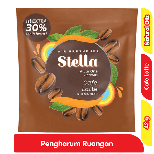 [7886] Stella Pengharum Ruangan Gantung Caffe Latte 42 + 13 g