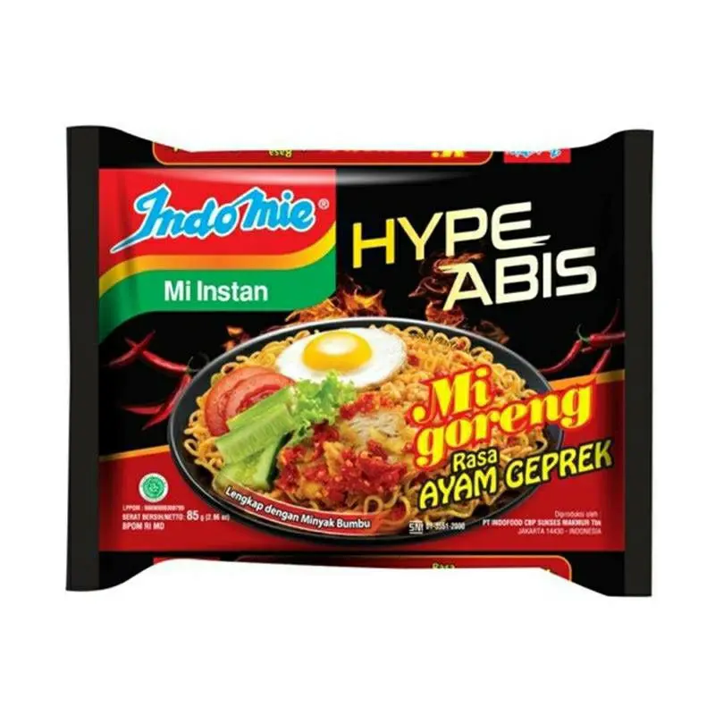 INDOMIE MIE INSTAN GORENG AYAM GEPREK HYPE ABIS 85Gr