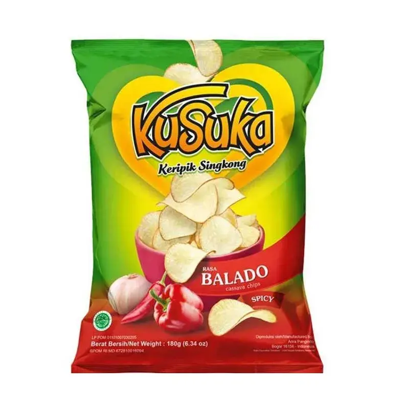 [1955] KUSUKA KERIPIK SINGKONG SAOS/TOPPING BALADO PCK 60g