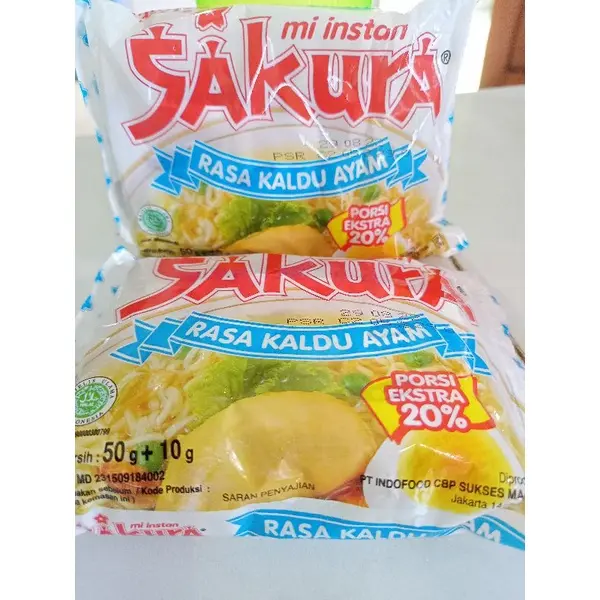 MIE INSTAN SAKURA KALDU AYAM 60 Gr