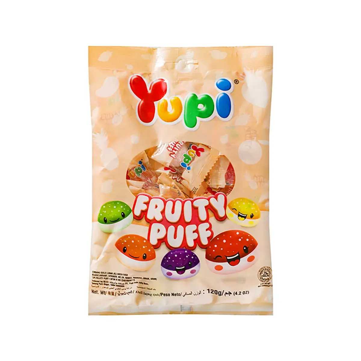 YUPI PERMEN GUMMY FRUITTY PUFF 120 GR