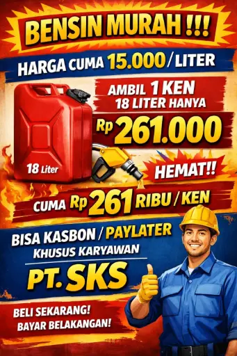 MINYAK BENSIN KEMASAN KEN 18 LITER